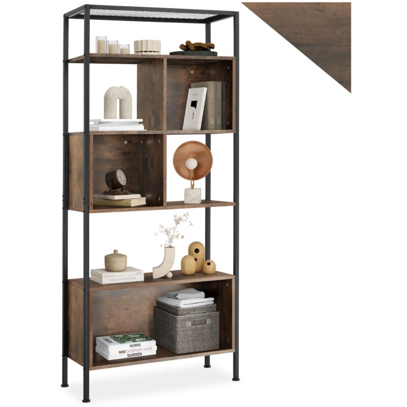 foto del prodotto tectake libreria hastings 75x31x170,5cm scaffale, mensole, libreria