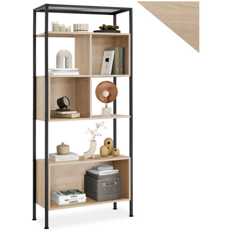 foto del prodotto tectake libreria hastings 75x31x170,5cm scaffale, mensole, libreria