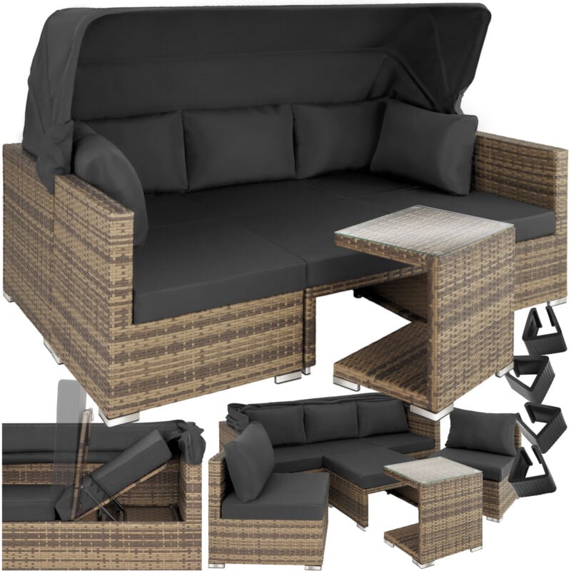 foto del prodotto tectake lounge in rattan san marino set da giardino, set giardino, set giardino rattan