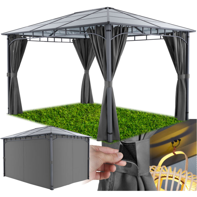 foto del prodotto tectake padiglione da giardino caracas, resistente alle intemperie, pannelli del tetto in policarbonato tenda, padiglione, tenda da giardino 3