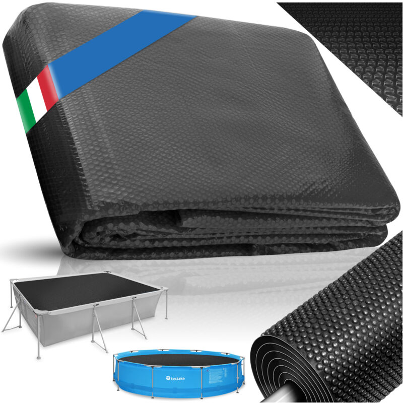 foto del prodotto tectake pellicola solare copripiscina rettangolare telo piscina, telo per piscina, telo copertura piscina 400 x 600 cm