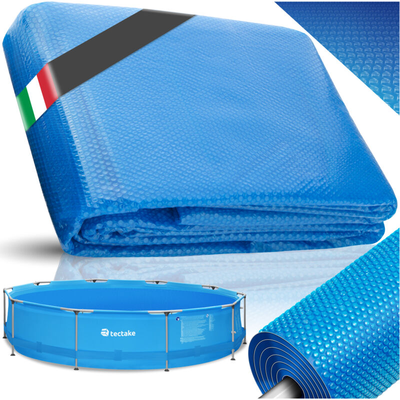 foto del prodotto tectake pellicola solare copripiscina rotonda telo piscina, telo per piscina, telo copertura piscina 455 cm