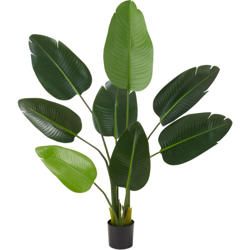foto del prodotto tectake - pianta artificiale strelitzia tropic, realistica - albero del paradiso in plastica, albero in plastica, albero artificiale - 120 cm
