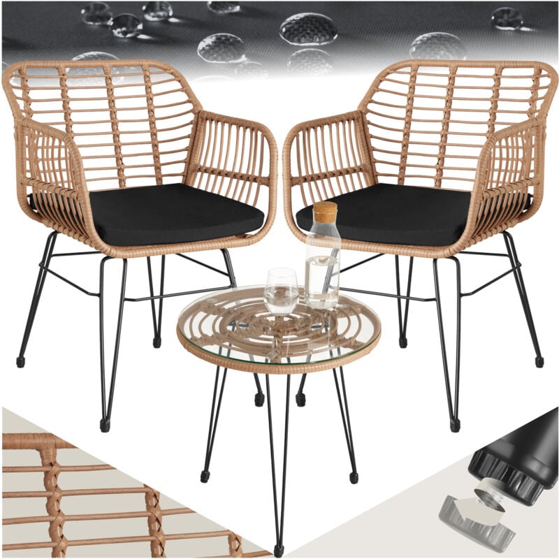 foto del prodotto tectake salottino in rattan molfetta 2 1