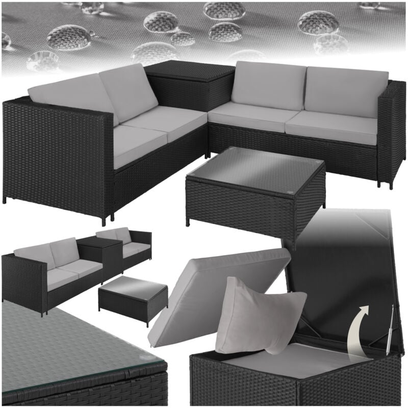foto del prodotto tectake salottino in rattan siena arredo giardino, mobili da giardino, divani da esterno