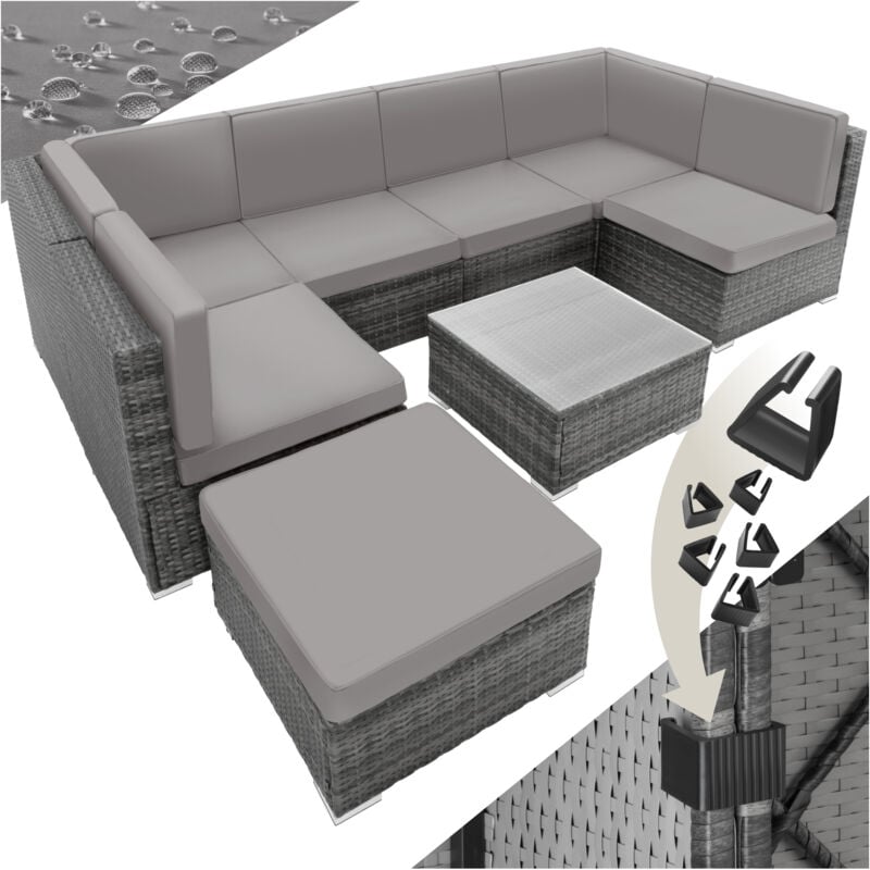 foto del prodotto tectake salottino in rattan venezia arredo giardino, mobili da giardino, divani da esterno