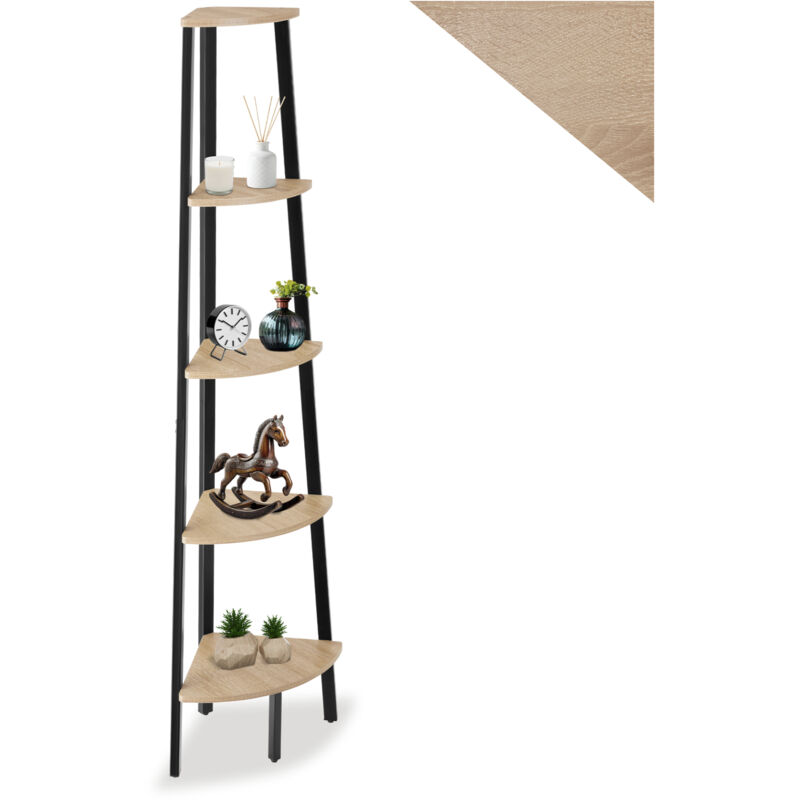 foto del prodotto tectake scaffale ad angolo portland scaffale ad angolo con 5 ripiani, scaffale alto ad angolo, scaffale alto