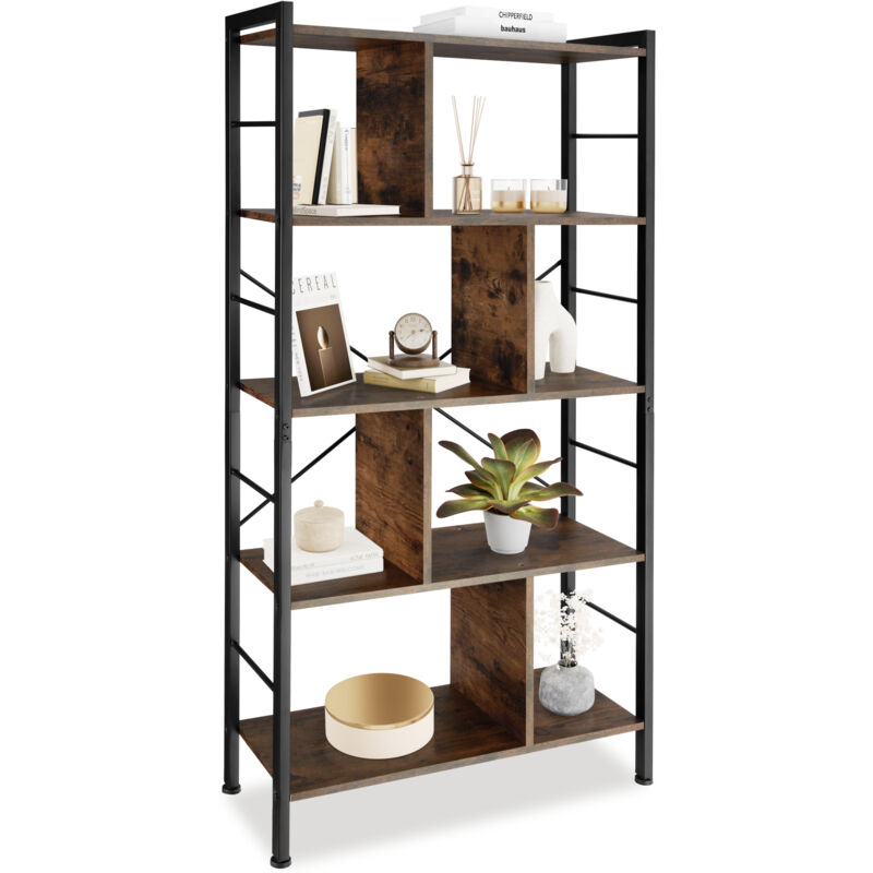 foto del prodotto tectake scaffale charleston 75,5x30x155cm scaffale, scaffale in verticale, libreria