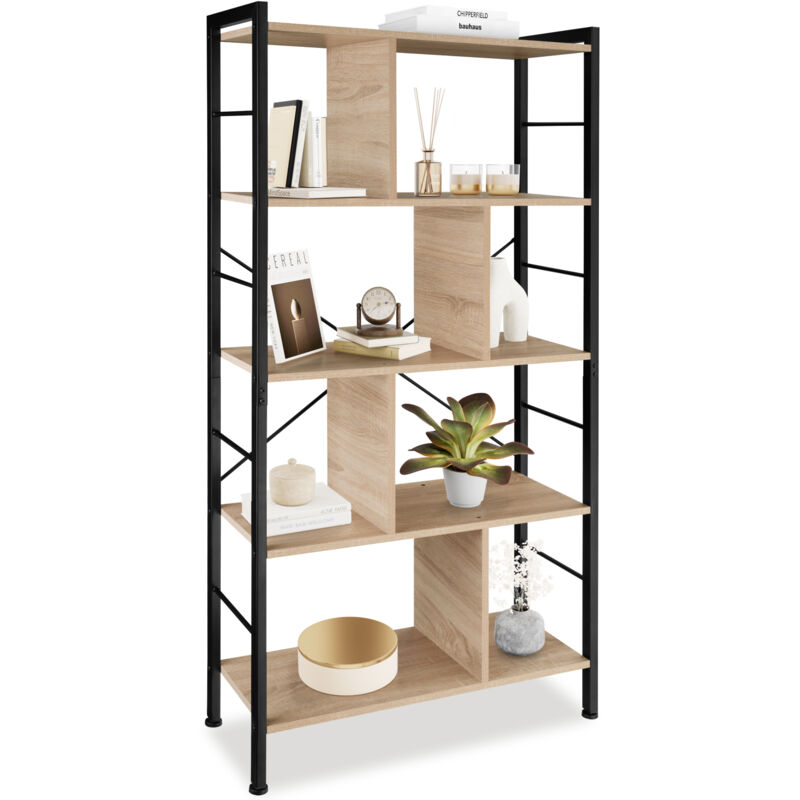 foto del prodotto tectake scaffale charleston 75,5x30x155cm scaffale, scaffale in verticale, libreria