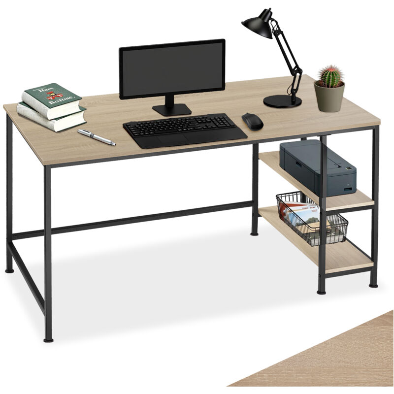 foto del prodotto tectake scrivania da computer cantone 120 x 60 x 75,5 cm scrivania da computer, scrivania, tavolo da computer