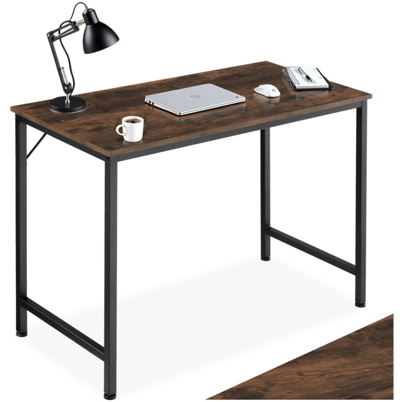 foto del prodotto tectake scrivania jenkins scrivania, tavolo da lavoro, tavolo da ufficio 100 cm