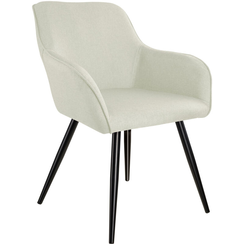 foto del prodotto tectake sedia marilyn effetto lino, gambe nere