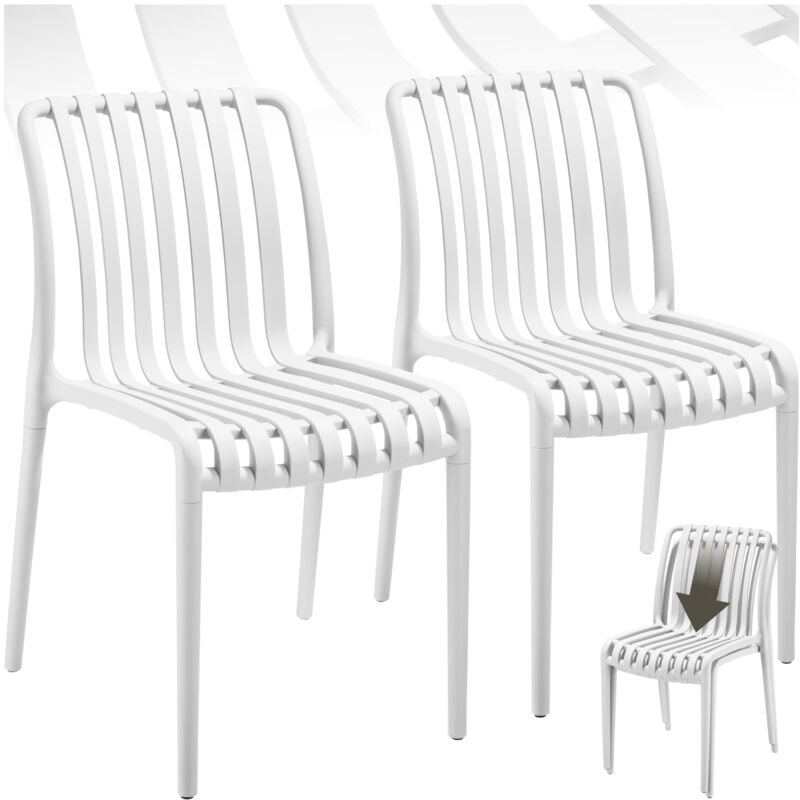 foto del prodotto tectake sedie da giardino alcudia, resistenti alle intemperie, impilabili sedie da balcone, sedie da terrazza, sedie da esterno set di 2