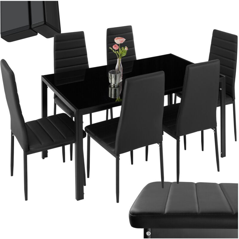 foto del prodotto tectake set di mobili per sala da pranzo brandenburg 6 1 mobili sala, mobili per sala, mobili sala da pranzo