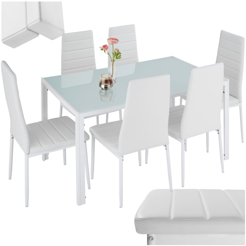 foto del prodotto tectake set di mobili per sala da pranzo brandenburg 6 1 mobili sala, mobili per sala, mobili sala da pranzo