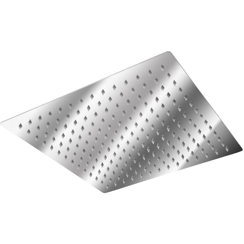 foto del prodotto tectake soffione doccia a pioggia quadrato colonna doccia, soffione per doccia, braccio doccia 30 x 30 cm