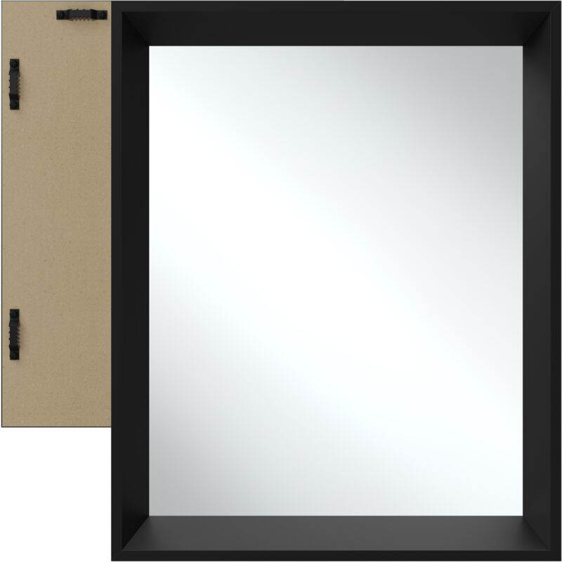 foto del prodotto tectake specchio da parete rettangolare elina con cornice in plastica specchio, specchio da bagno, specchio da corridoio 40,6 x 50,8 cm