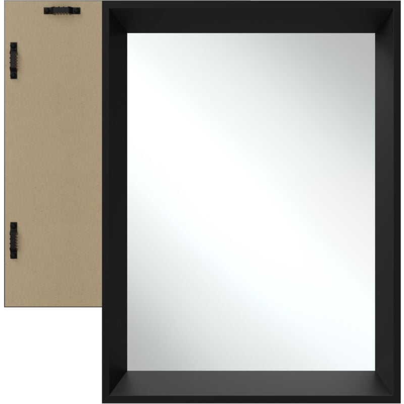 foto del prodotto tectake specchio da parete rettangolare elina con cornice in plastica specchio, specchio da bagno, specchio da corridoio 40 x 60 cm