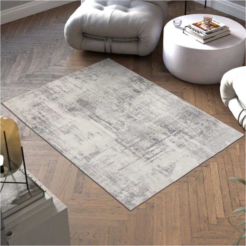 foto del prodotto tectake tappeto design vintage nadira, pelo corto tappeti per salotto, tappeti orientali, passatoia cucina 120 x 170 cm