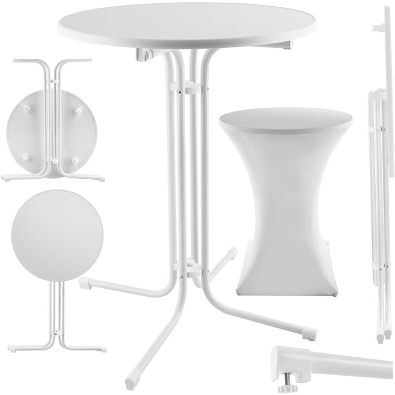 foto del prodotto tectake tavolo alto eren pieghevole con copertura 90 x 110 cm tavolo bistrot, tavolo bistrot rotondo, tavolo pieghevole
