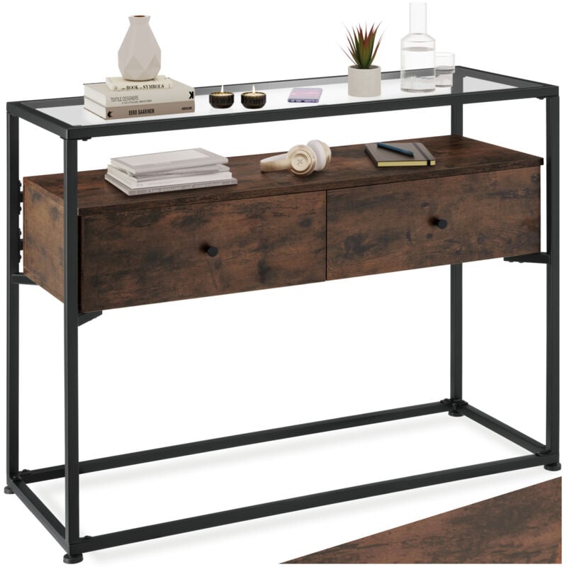 foto del prodotto tectake tavolo console reading 101,5x41,5x80,5cm tavolo console, console, credenza