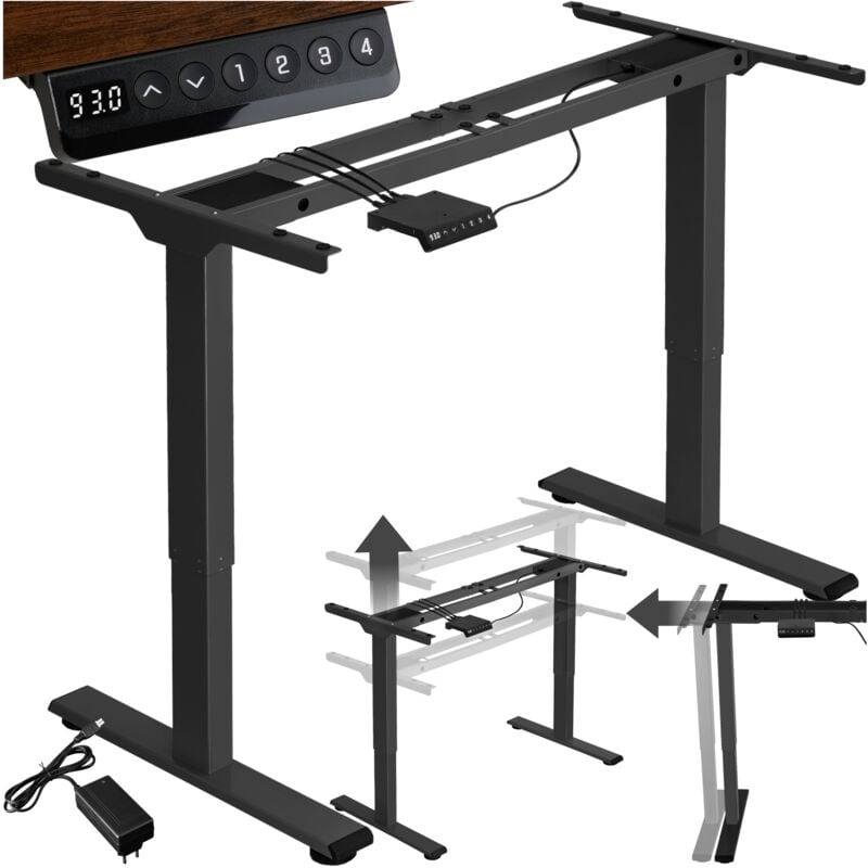 foto del prodotto tectake telaio per scrivania regolabile in altezza melville 110 168 x 60 x 70 119cm scrivania regolabile in altezza, supporto tavolo regolabile