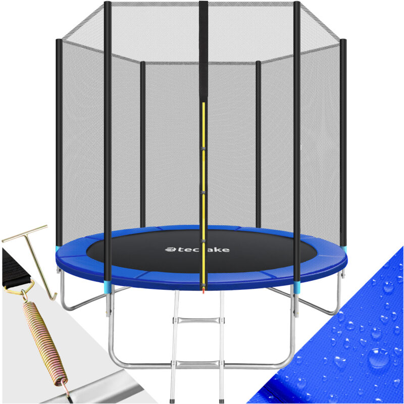 foto del prodotto tectake trampolino con rete di protezione tappeto elastico, trampolino elastico, tappeto elastico bambini 244 cm
