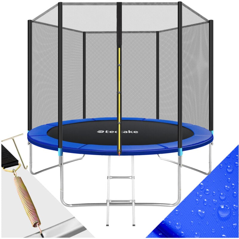foto del prodotto tectake trampolino con rete di protezione tappeto elastico, trampolino elastico, tappeto elastico bambini 305 cm