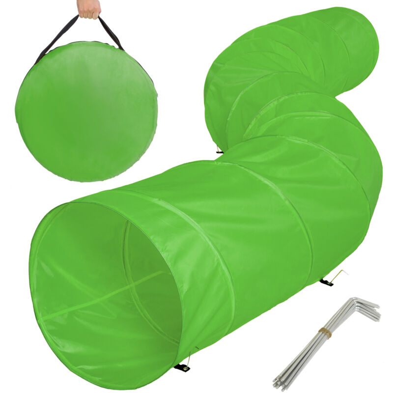 foto del prodotto tectake tunnel da gioco con pratica custodia tunnel per bambini, tunnel gioco bambini
