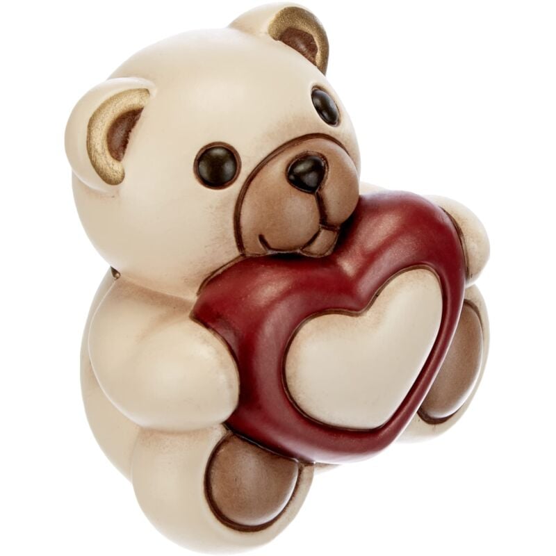 foto del prodotto teddy max con cuore i classici, figure idea regalo ceramica h 8,3 cm formato piccolo thun