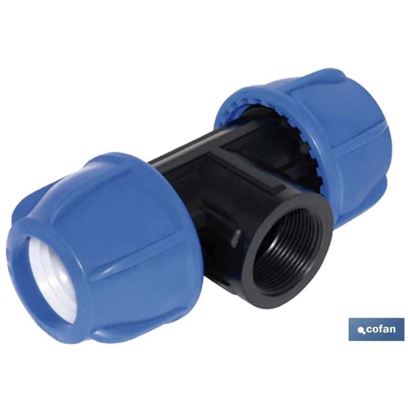 foto del prodotto tee 90 filettatura femmina pp pn16 90 x 3 x 90