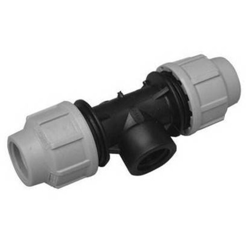 foto del prodotto tee a 90 c/derivazione femmina dianflex brand per polietilene 1/2 x 25 dh