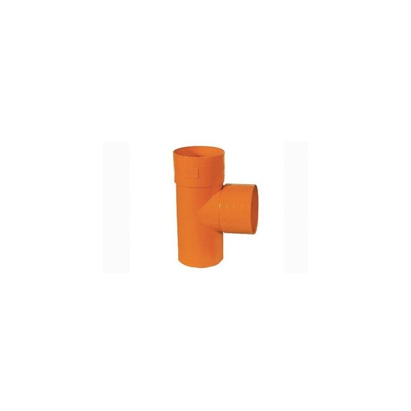 foto del prodotto tee braga in pvc arancio rosso derivazione a 87 acqua fogna 100 mm