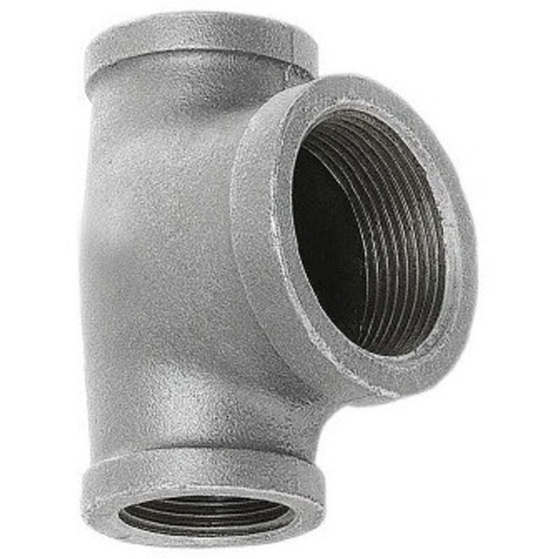 foto del prodotto tee ghisa zincata tee f.130 1 femmina-femmina per derivazioni idrauliche e gas