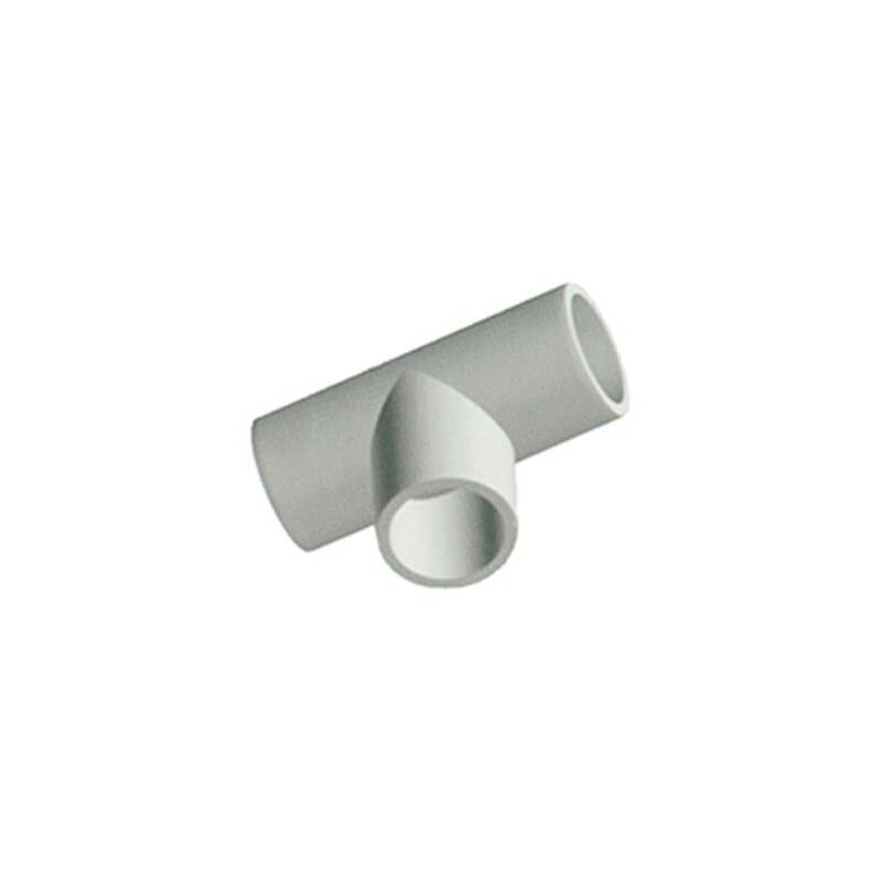 foto del prodotto tee ip40 x tubo rigido pvc grigio mm 20