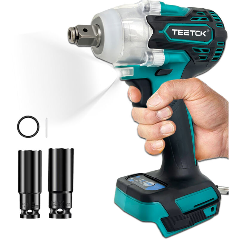 foto del prodotto teetok avvitatore a percussione, trapano a percussione cordless 21v, ruota agli ioni di litio a velocit variabile 6 punte corpo senza