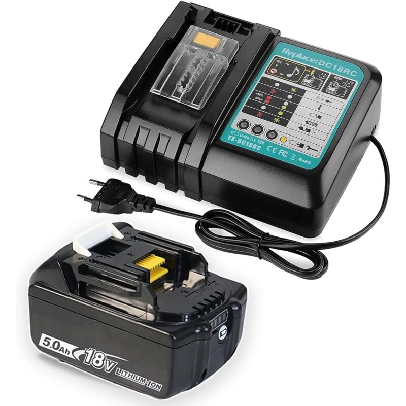 foto del prodotto teetok batterie per elettroutensili, batteria di ricambio bl1850 ,compatibile con la macchina makita 18v, da 18 volt con batterie. batteria al