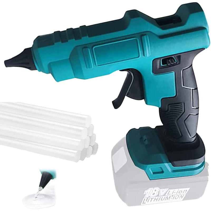 foto del prodotto teetok pistola per colla a caldo a batteria,resistente al calore ad alta temperatura anti perdita anti bruciatura 11 mm include 10 stick di colla