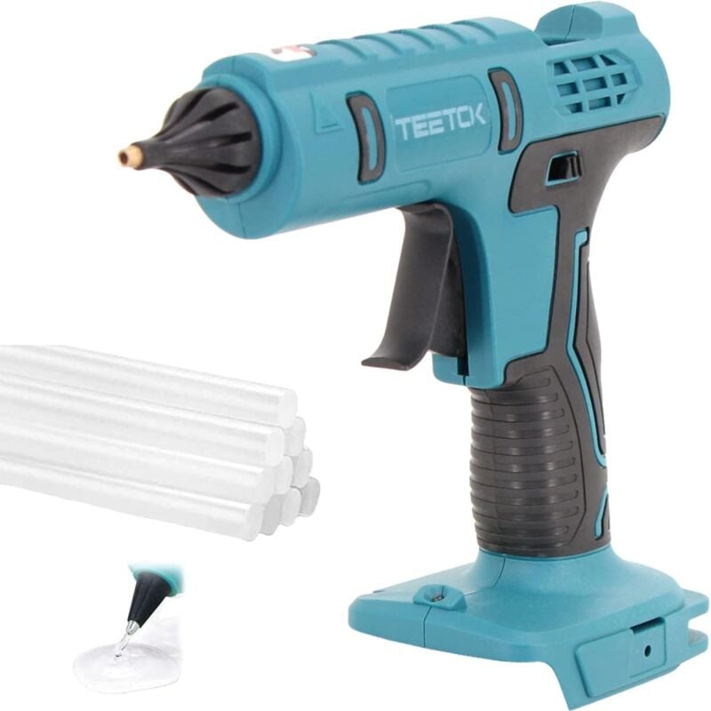 foto del prodotto teetok pistola per colla a caldo senza fili,per bricolage e bricolage con 10 stick di colla, riscaldamento rapido, protezione contro le ustioni da
