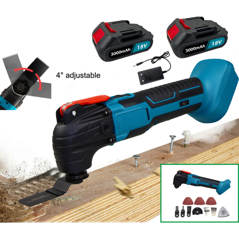immagine 0 del prodotto teetok set di accessori multiutensile, kit oscillante batteria, 6 velocit variabili, angolo di oscillazione 4 multiutensile, muro a secco,
