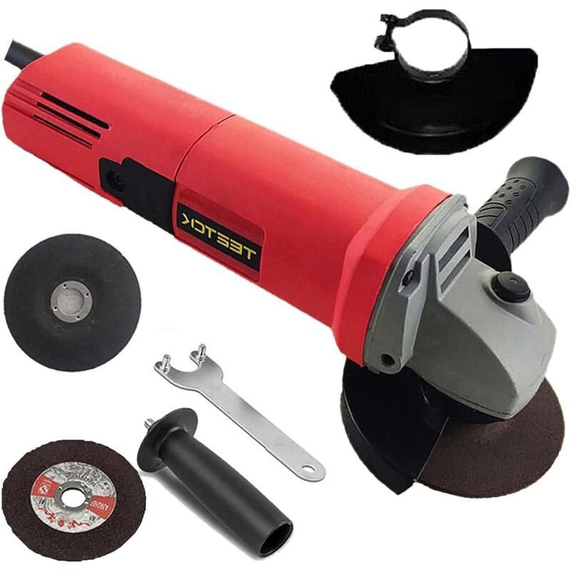 foto del prodotto teetok smerigliatrice angolare da 115 mm, smerigliatrice angolare elettrica con utensile da taglio per smerigliatrice a filo da 850 w