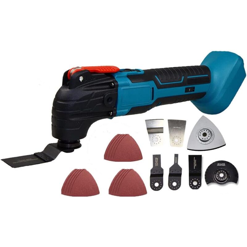 foto del prodotto teetok sostituzione degli utensili oscillanti a batteria,multi tool velocit variabile con accessori scarti di taglio solo utensile, senza