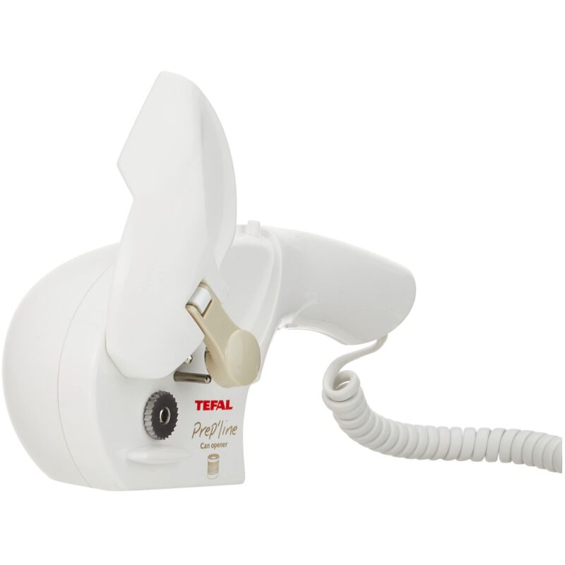 foto del prodotto tefal 8535.31 apriscatole manuale elettrico, colore bianco greige