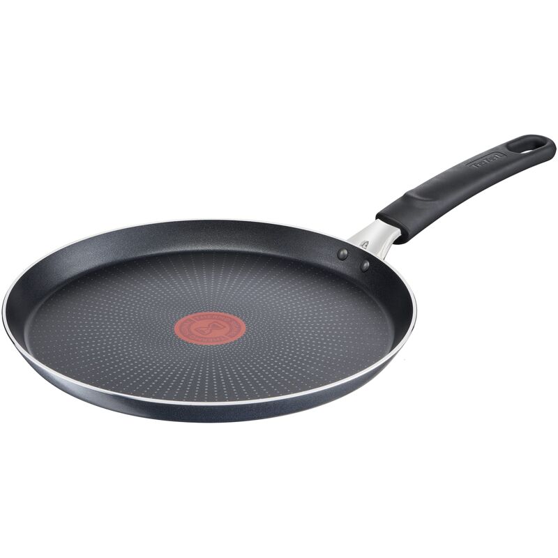 foto del prodotto tefal, c38510 xl force, padella per crepe, 25 cm, rivestimento antiaderente, resistente, segnale termico, fondo diffusion base, forma extra larga,