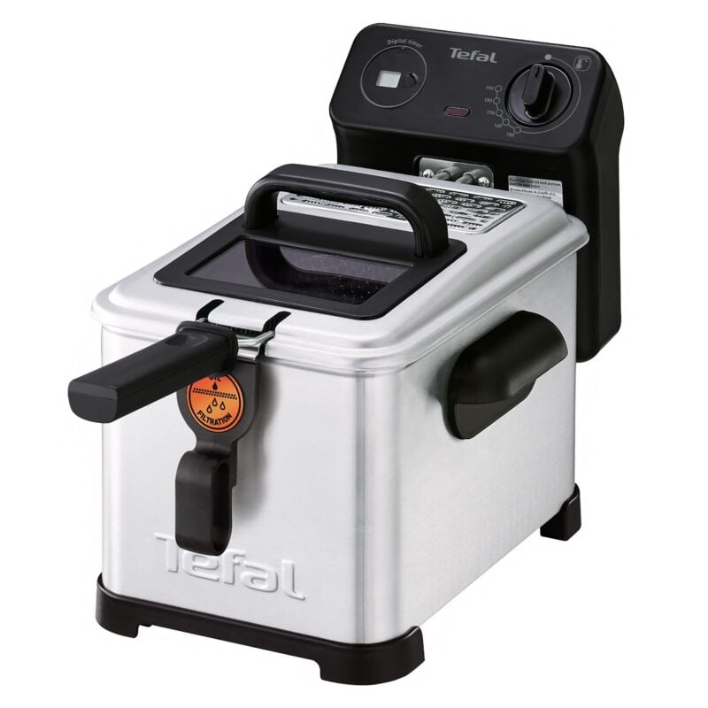 foto del prodotto tefal filtra pro fr5160 singolo friggitrice 2400w nero, acciaio inossidabile friggitrice