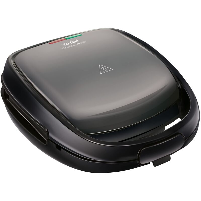 foto del prodotto tefal snack time sw341b con piastra multifunzione per waffel e toast, incluse 2 piastre, 700 w, grigio nero