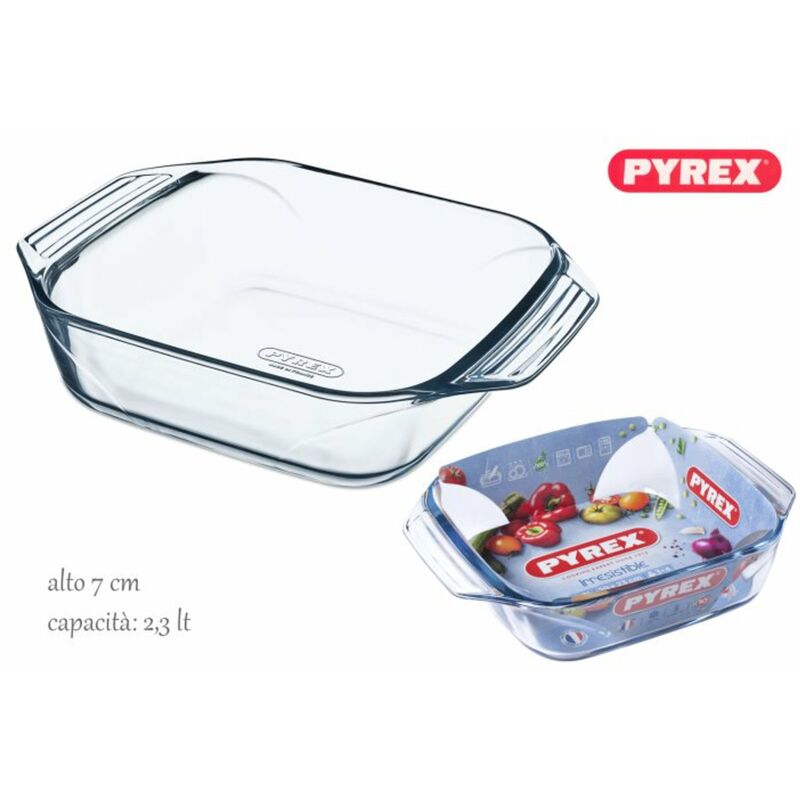 foto del prodotto tegame quadro 23x23 400 b irresistible pyrex