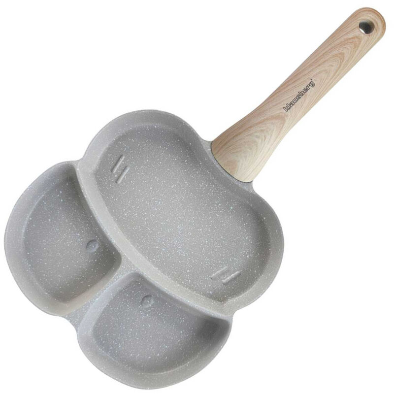 foto del prodotto teglia per pancake in marmo con uova, 3 sezioni klausberg kb 7824