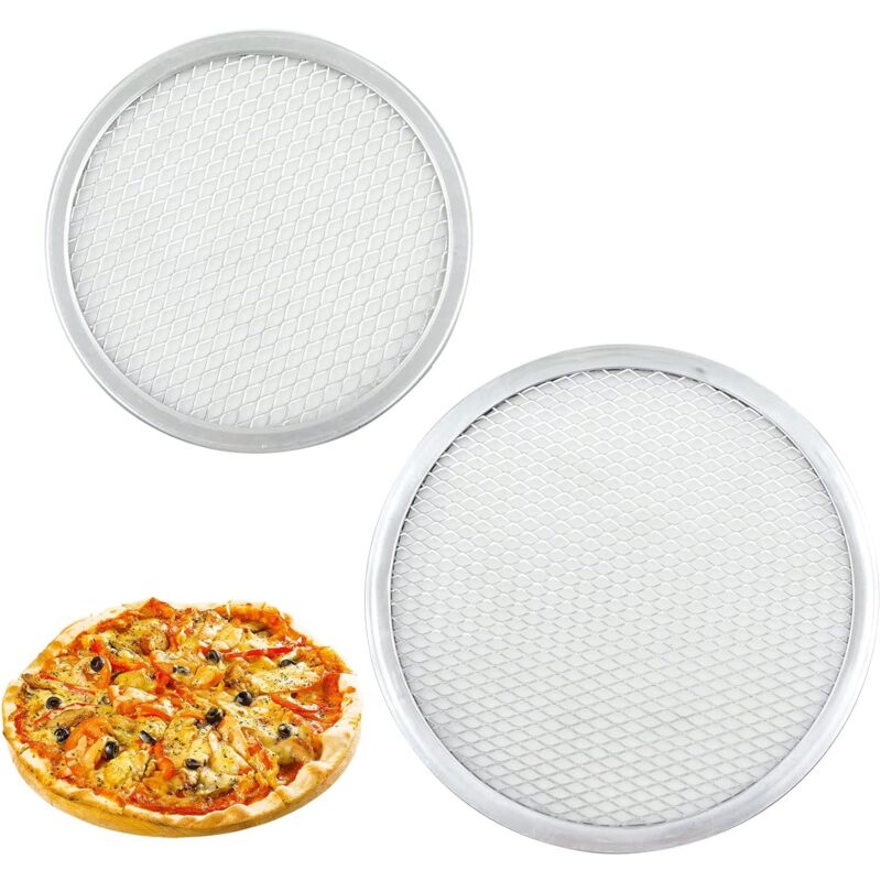 immagine 0 del prodotto teglia per pizza antiaderente in rete set da 2 15 cm e 20 cm 