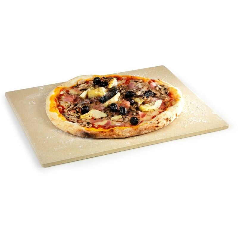 foto del prodotto teglia per pizza in argilla refrattaria 43x35 cm
